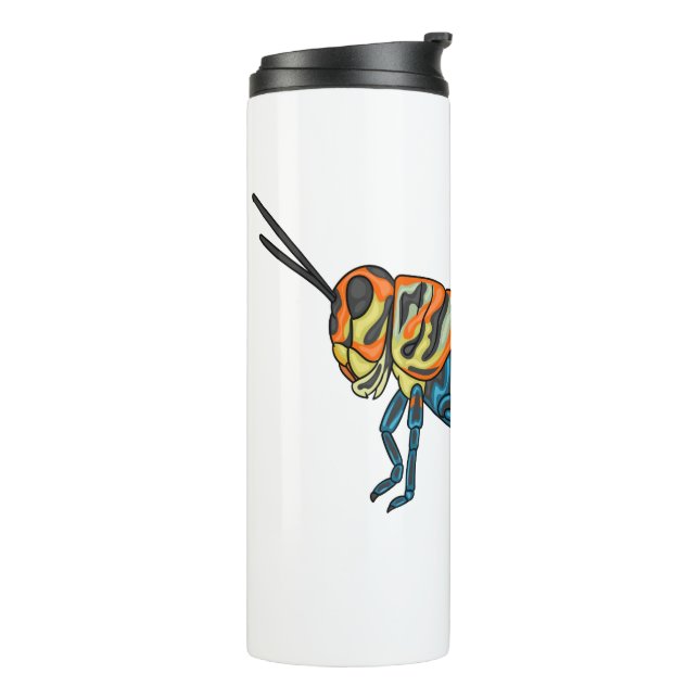 Bouteilles Isothermes Barber pole grasshopper cartoon illustration  (Tourné sur la gauche)