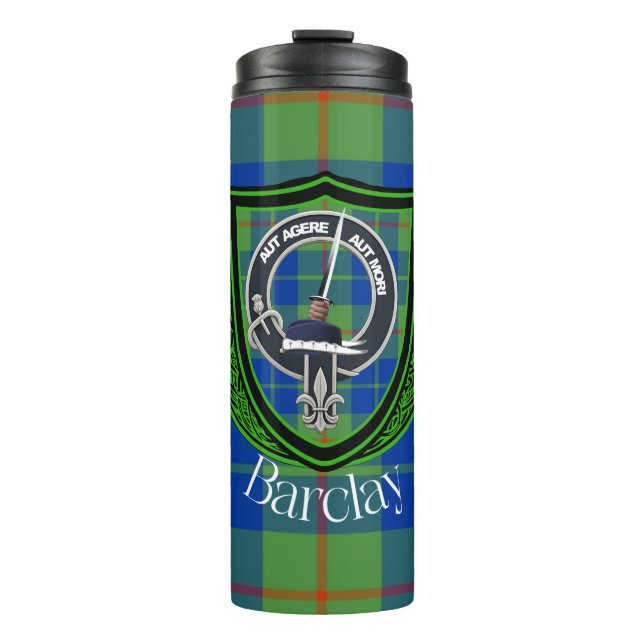 Bouteilles Isothermes Barclay Scottish Clan Tartan & Crest (Devant)