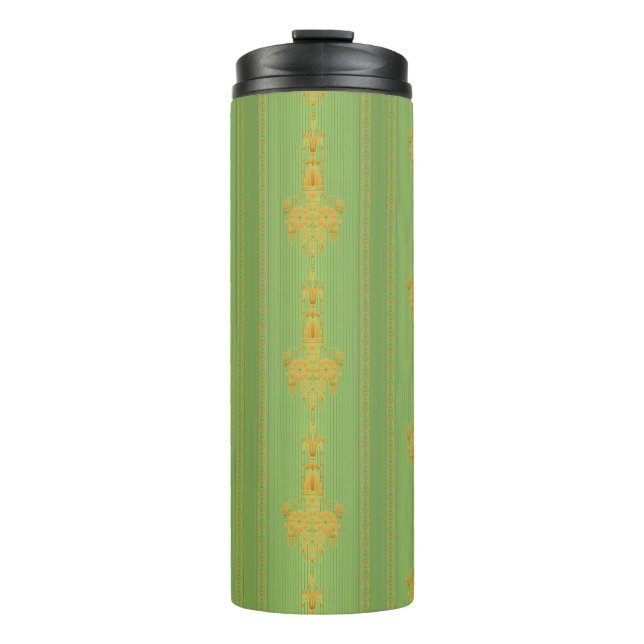 Bouteilles Isothermes Baroque motif floral avec bordure (Devant)