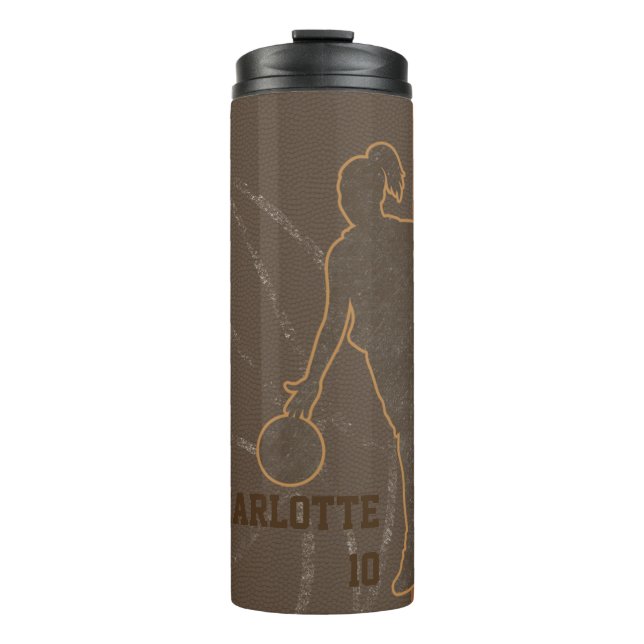 Bouteilles Isothermes Basket-ball Fille Tumbler Personnalisé (Devant)