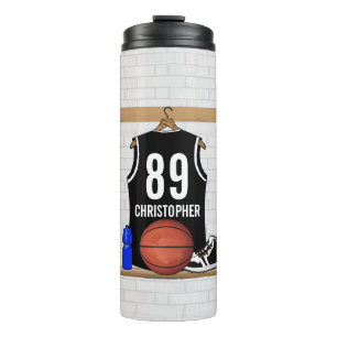 Bouteilles Isothermes Basket-ball noir et blanc personnalisé Jersey