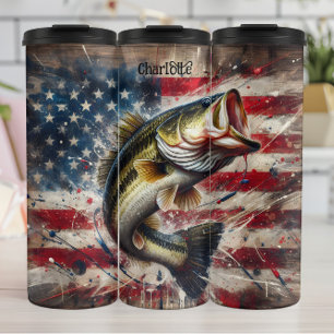 Bouteilles Isothermes Basse Pêche : Patriotique, drapeau américain