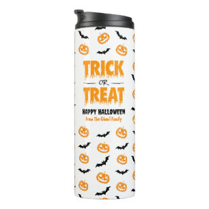 Bouteilles Isothermes Bat citrouille Trick ou Treat personnalisable