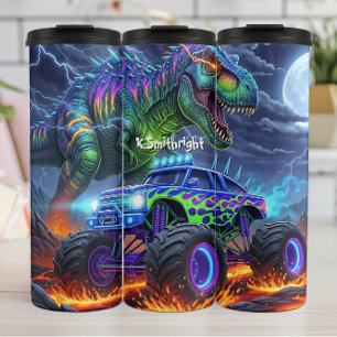 Bouteilles Isothermes Bataille de camion monstre dinosaure enflammé