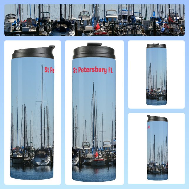 Bouteilles Isothermes Bateaux à voile St Petersburg Floride personnalisa (Créateur téléchargé)