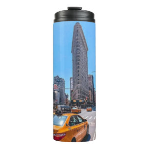 Bouteilles Isothermes Bâtiment emblématique Flatiron New York Taxi Jaune