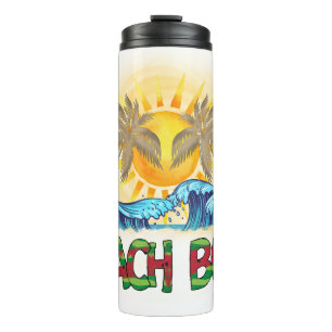 Bouteilles Isothermes Beach Bum   Watermelon, Ocean Waves et soleil trop