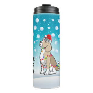 Bouteilles Isothermes Beagle de Noël personnalisé Chef Père Noël