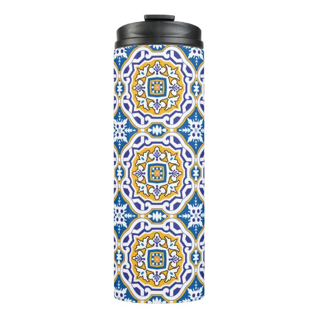 Bouteilles Isothermes 💙 Beau Azulejos bleu IV (Devant)