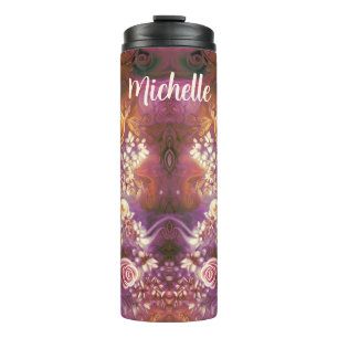 Bouteilles Isothermes Beau Motif à fleurs acryliques Thermal Tumbler