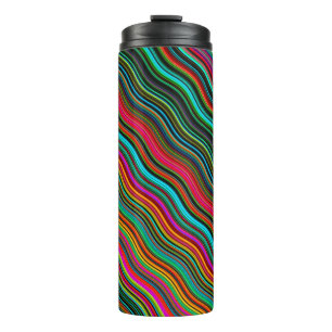 Bouteilles Isothermes Beau Motif coloré Wavy Stripe