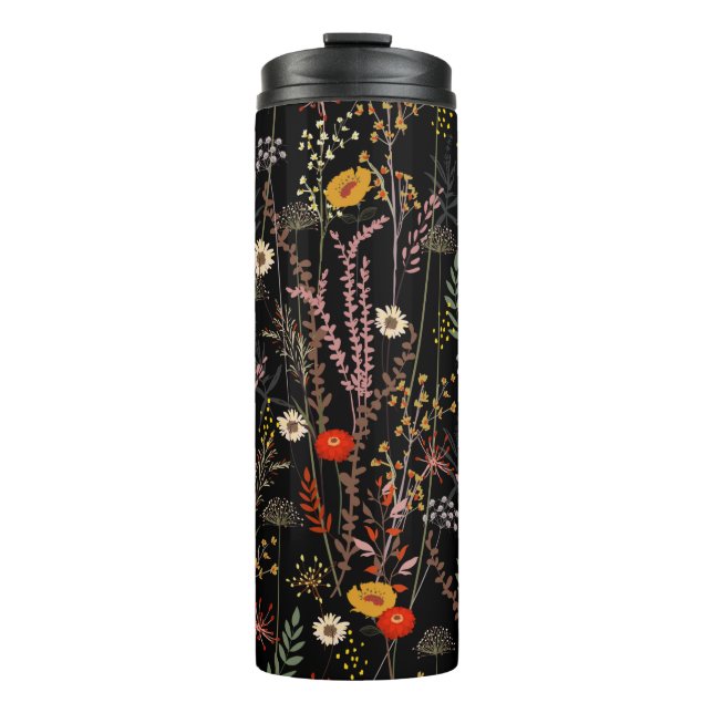 Bouteilles Isothermes Beau motif de fleurs de prairie fleurie (Devant)