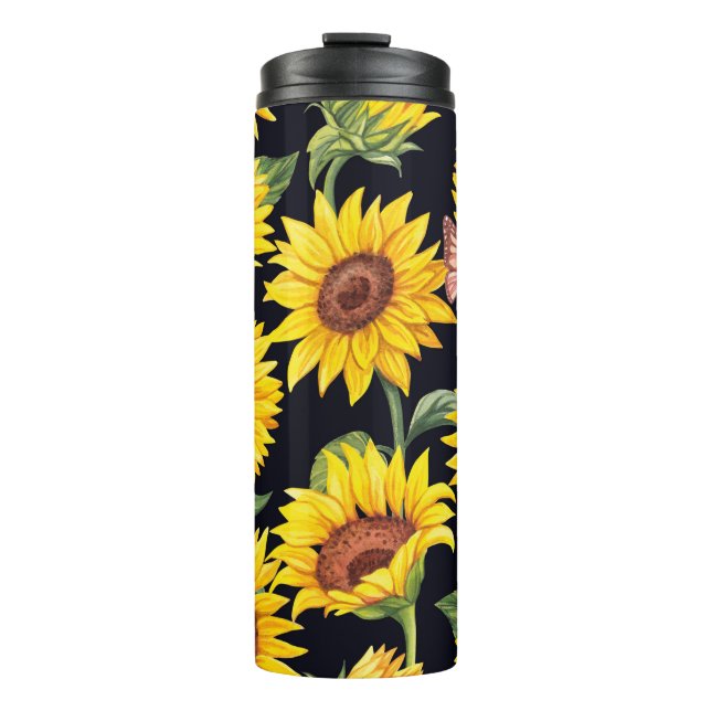 Bouteilles Isothermes Beau motif de tournesols (Devant)