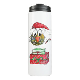 Bouteilles Isothermes Beau Oiseau de Noël Whimsical