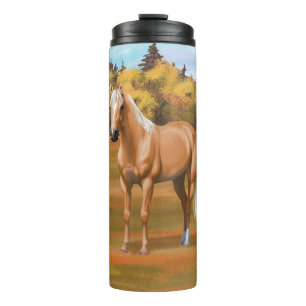 Bouteilles Isothermes Beau Stallion Cheval Palomino Quarter
