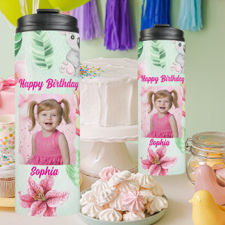 Bouteilles Isothermes Bébé Animaux Enfants Photo Tumbler Cadeaux pour An