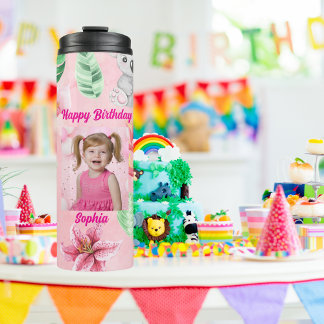Bouteilles Isothermes Bébé Animaux Enfants Photo Tumbler Cadeaux pour An