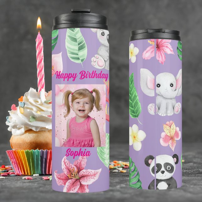 Bouteilles Isothermes Bébé Animaux Enfants Photo Tumbler Cadeaux pour An (Créateur téléchargé)