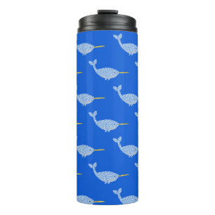 Bouteilles Isothermes Bébé Bleu Cute Garçon Narwhal Motif