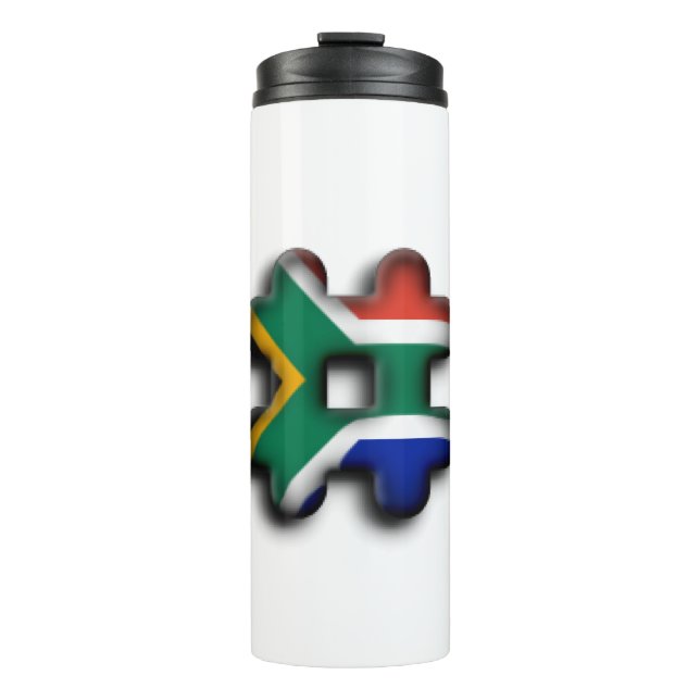 Bouteilles Isothermes Belle Afrique du Sud Hashtag Motif Drapeau Art (Devant)