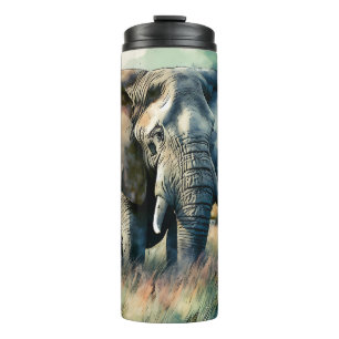 Bouteilles Isothermes Belle aquarelle éléphant