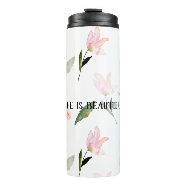 Bouteilles Isothermes Belle aquarelle florale (Devant)