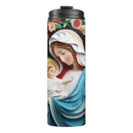 Bouteilles Isothermes Belle et élégante 3D Mère Marie & Bébé Jésus