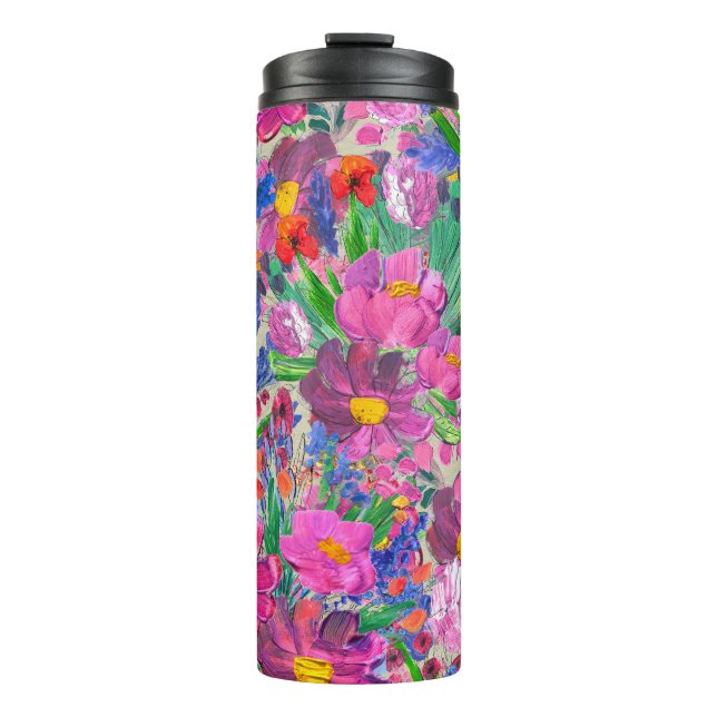 Bouteilles Isothermes Belles fleurs : papier peint Fleur sauvage aquarel (Devant)