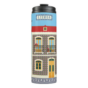 Bouteilles Isothermes Belles maisons portugaises avec tuiles ou azulejos