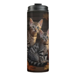 Bouteilles Isothermes Bengal Kitten Automne Citrouille de plaisir