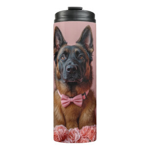 Bouteilles Isothermes Berger belge Malinois avec des Roses - Saint-Valen