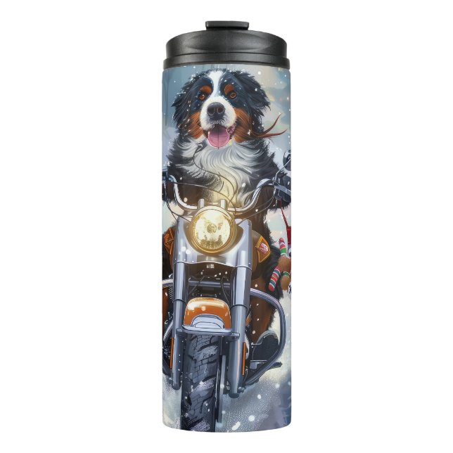Bouteilles Isothermes Bernese Mountain Dog équitation Moto Noël (Devant)