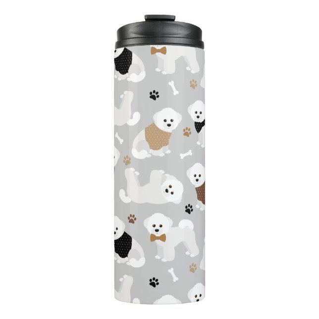 Bouteilles Isothermes Bichon Frise Bones and Paws Grey (Devant)
