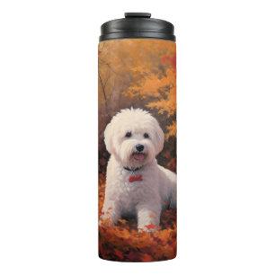 Bouteilles Isothermes Bichon Frise en automne Feuilles automne Inspire