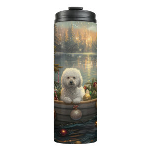 Bouteilles Isothermes Bichon Frise Noël Festive Voyage
