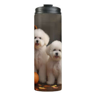 Bouteilles Isothermes Bichon Frise Puppy Automne Citrouille délice