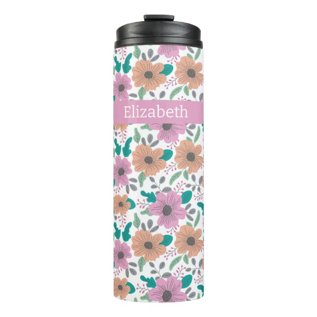 Bouteilles Isothermes Big Bright Flowers Personalized (Devant)