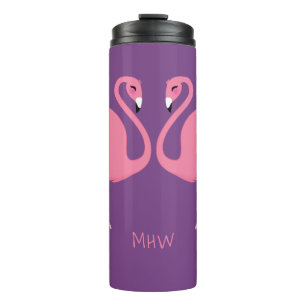 Bouteilles Isothermes Bignon monogramme personnalisé Flamants roses