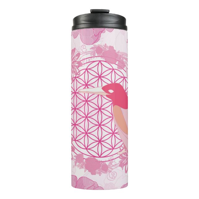 Bouteilles Isothermes Bird flower of life (Devant)