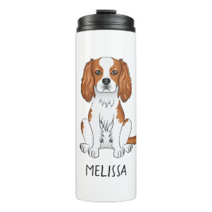 Bouteilles Isothermes Blenheim Cavalier King Charles Spaniel Chien & Nom