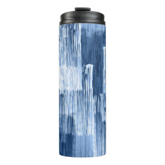Bouteilles Isothermes Bleu Aquarelles : Motif géométrique