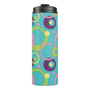 Bouteilles Isothermes Bleu Funky Cercles Thermal Tumbler