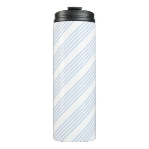 Bouteilles Isothermes Bleu pâle et blanc cinq bandes motif