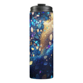 Bouteilles Isothermes Bleu Parties scintillant d'amande Tumbler thermiqu
