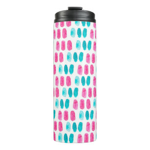 Bouteilles Isothermes Bleu rose. Motif de peinture Abstrait