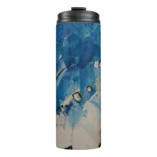 Bouteilles Isothermes Blue and white abstract painting