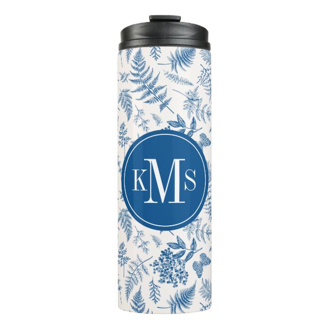 Bouteilles Isothermes Blue Garden Butterfly & Floral Garden Motif (Devant)