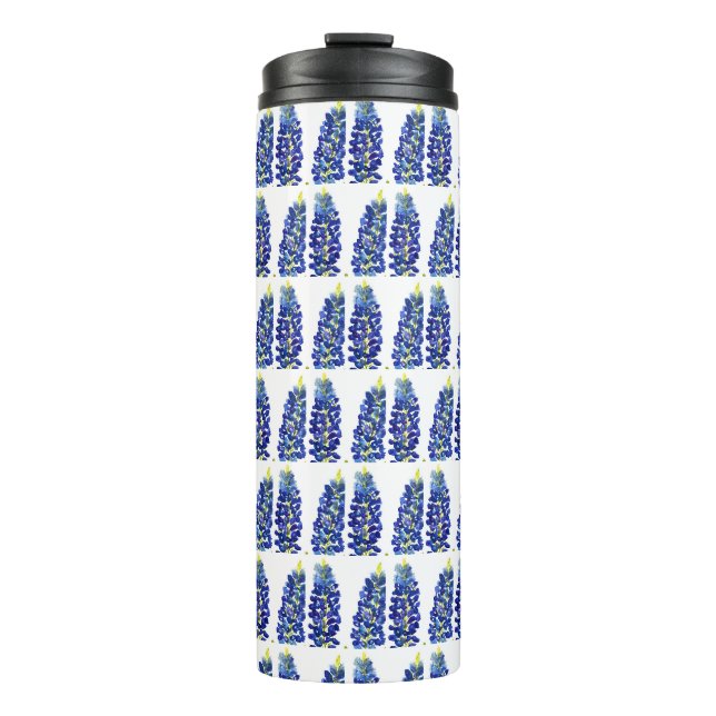Bouteilles Isothermes Bluebonnets Texas Flowers Fleur sauvage Aquarelle (Devant)