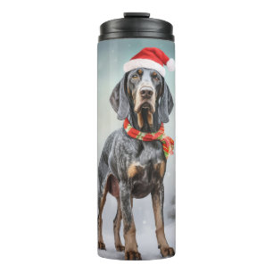 Bouteilles Isothermes Bluetick Coonhound Dog en Noël de neige