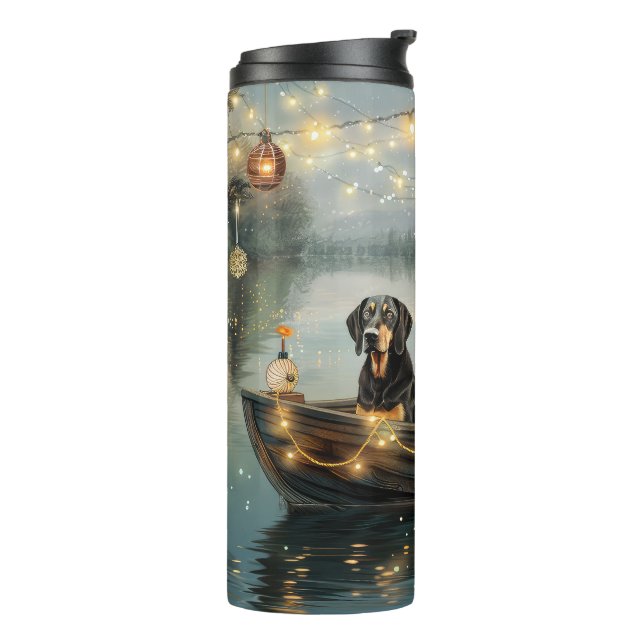 Bouteilles Isothermes Bluetick Coonhound Noël Festive Voyage (Tourné sur la gauche)